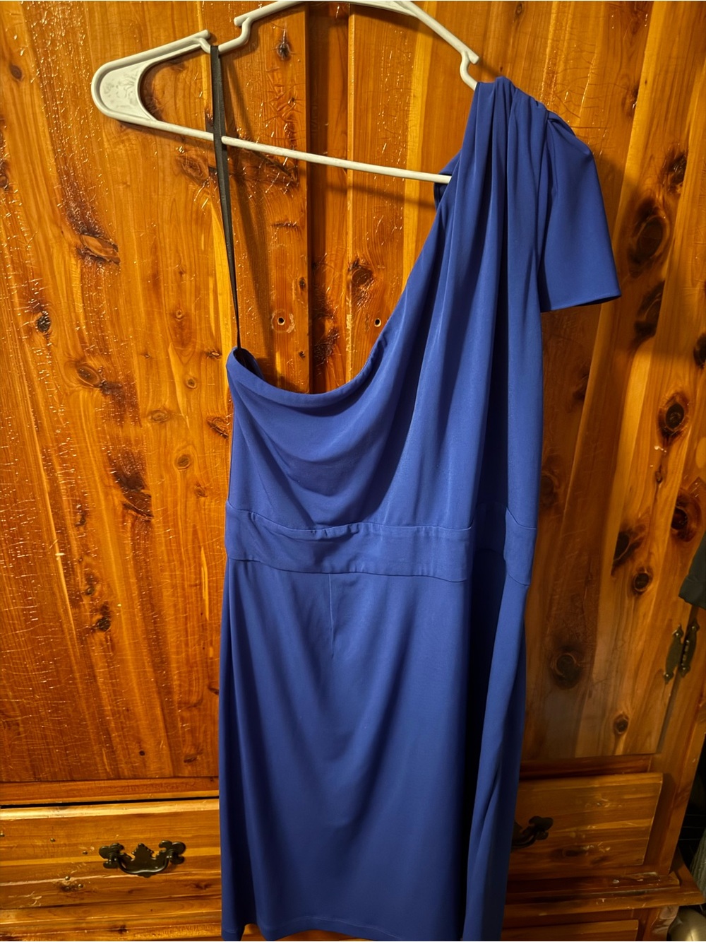 Worn Once One-Shoulder Royal Blue Women’s Dress Size 12!